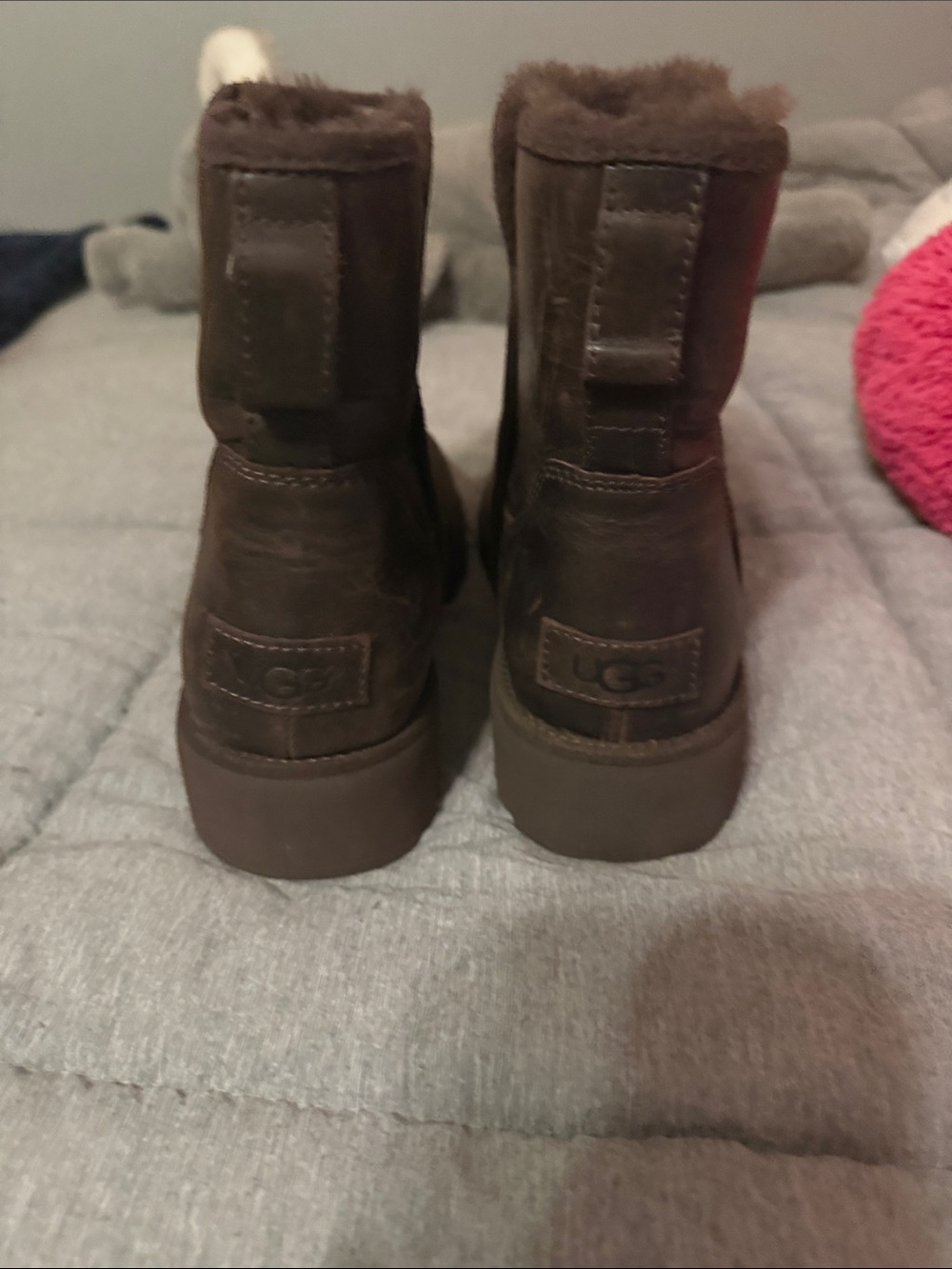 UGG Kids Chocolate Brown Shearling Ankle Boots